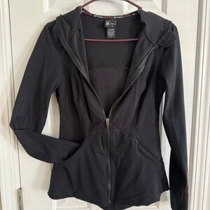 Spyder Active Black Full-Zip Hooded Jacket